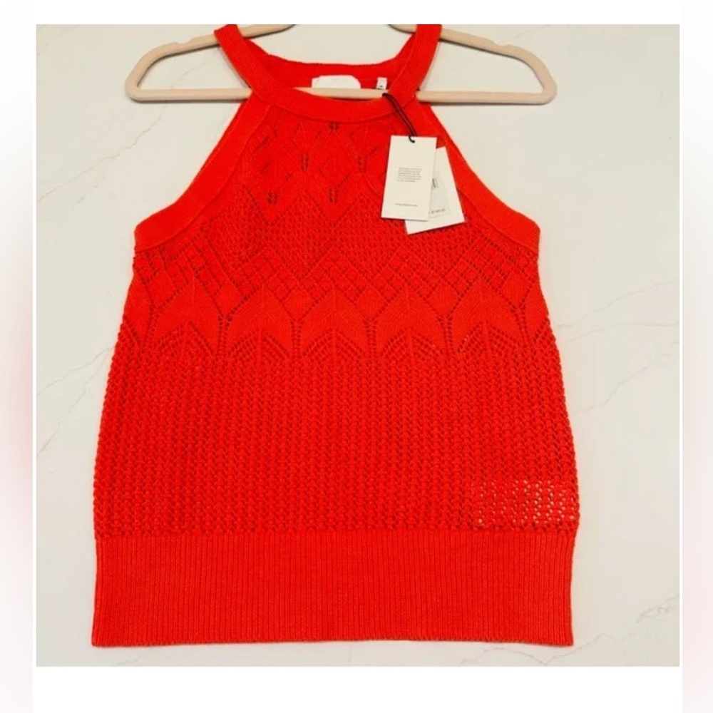 NWT 7 For All Mankind Crochet Vibrant Ecru Tank Top - Picture 5 of 5